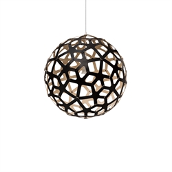 Coral 600 Pendelleuchte, Bambus/Schwarz