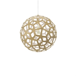 Coral 600 Pendelleuchte, Bambus/Weiß