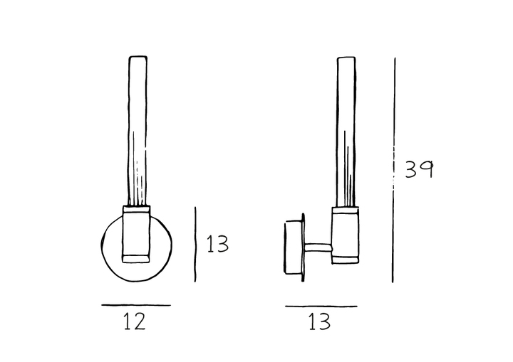Liberty Single Wandleuchte, schwarz