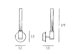 Liberty Single Wandleuchte, schwarz