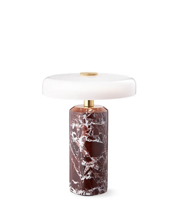 TRIP tragbare Batterielampe / Tischlampe, burgundy/opal