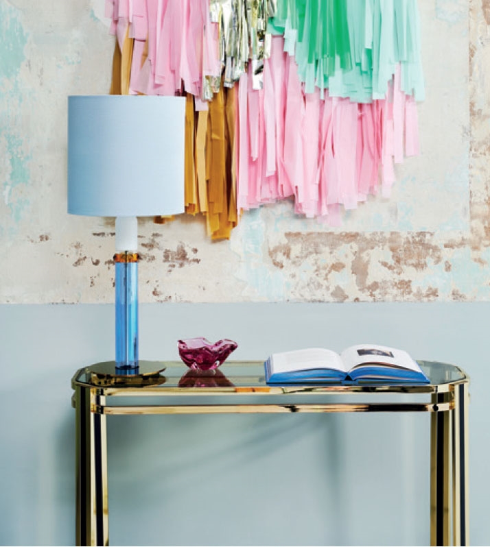 Carnival Tischlampe No. 1, blue/amber/white/clear