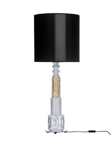 Vintage Tischlampe mit schwarzem Schirm