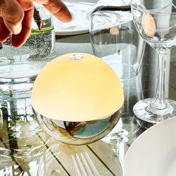 Alba Light Ball Batterielampe / Tischlampe, Chrom (1 Stk.)