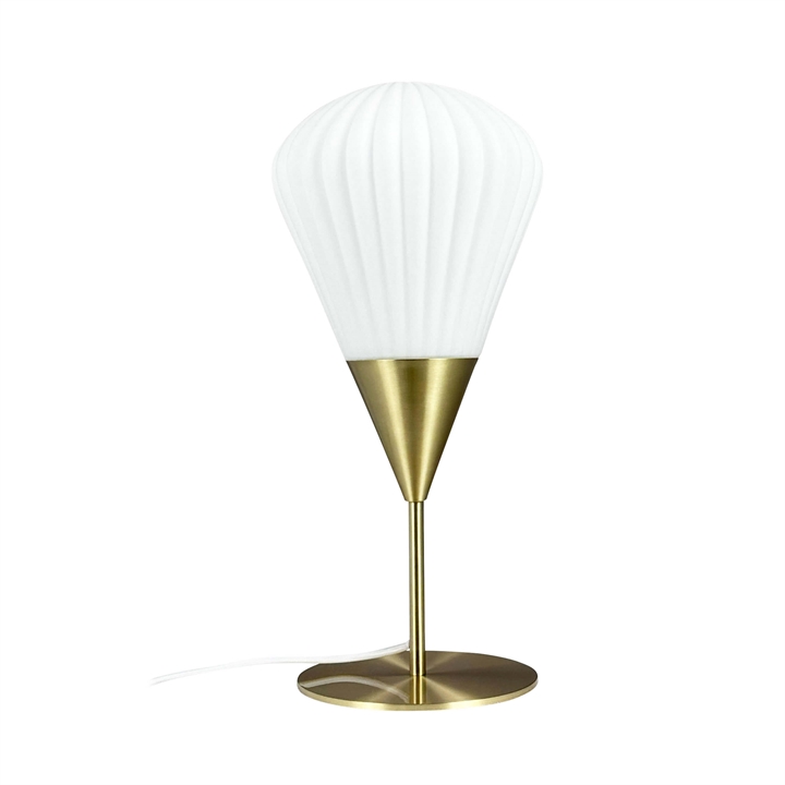 Ballon Tischlampe, opal/messing