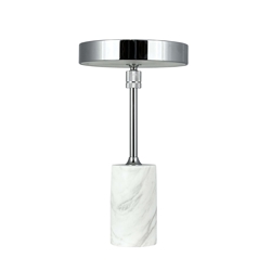 Starlight LED Akku- / Tischlampe, weißer Marmor/Chrom