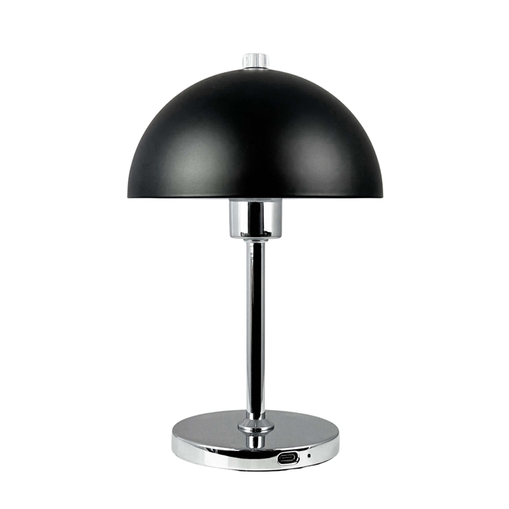 Malmø Batterielampe / Tischlampe, schwarz/chrom