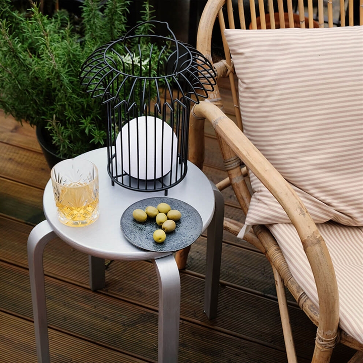 Basket Outdoor-Batterielampe, schwarz