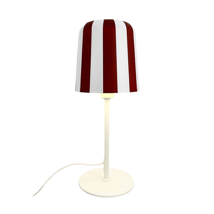 Gry Tischlampe, rot/weiß