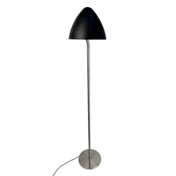 Oulu Stehlampe, schwarz/gebürsteter Stahl