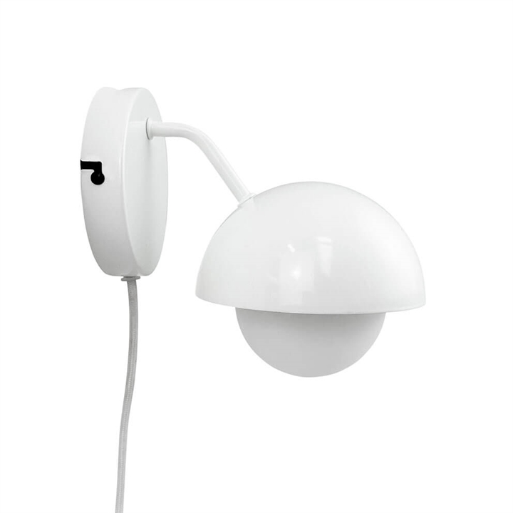 Rose Wandleuchte, weiß