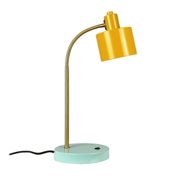 Ocean Tischlampe Flex, Curry/Messing/Türkis