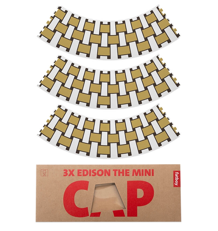 Fatboy® Mini Cappie / Schirme für Edison the mini, basket weave gold honey (3 Stk.)