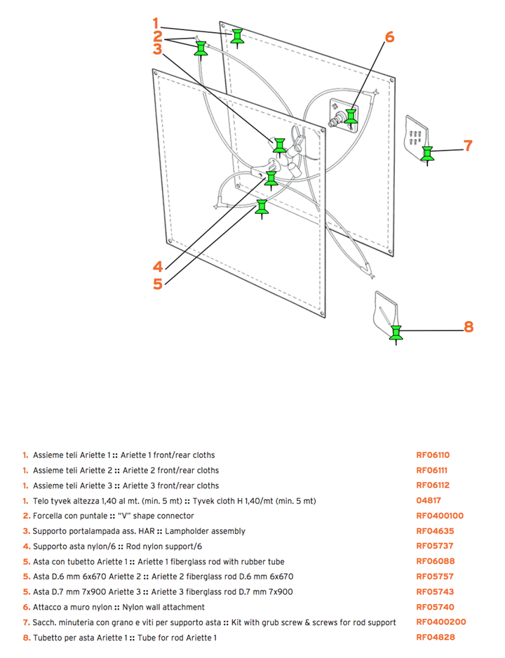 Ersatzteil: Shape Connector für Flos Ariette 1