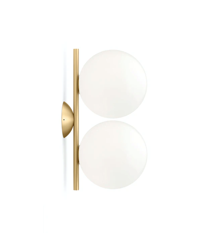 IC Light C/W1 Double Wand-/Deckenleuchte, Messing