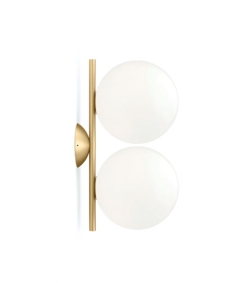 IC Light C/W1 Double Wand-/Deckenleuchte, Messing