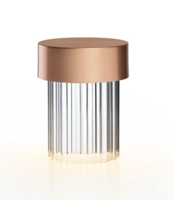 Last Order Tischleuchte geriffelt, satin Kupfer