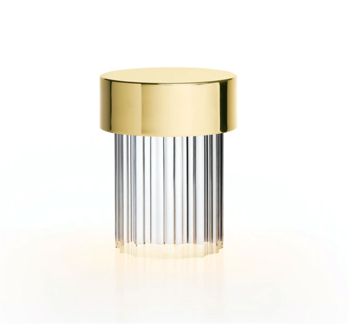 Last Order Tischleuchte geriffelt, Messing