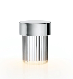 Last Order Tischlampe geriffelt, Edelstahl