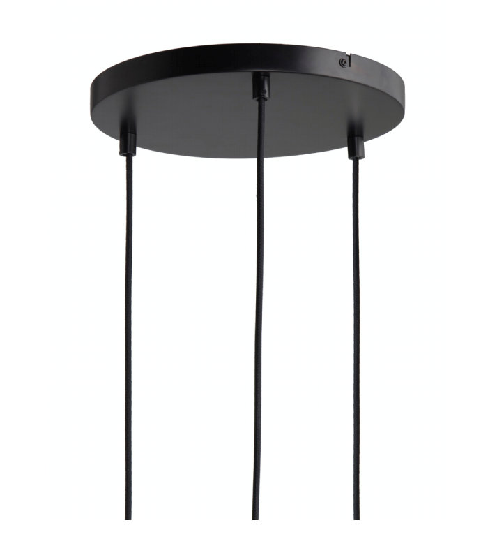 Frandsen Baldachin für 3 Pendelleuchten, matt schwarz