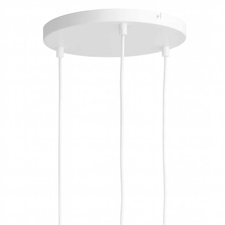 Frandsen Baldachin für 3 Pendelleuchten, mattweiß