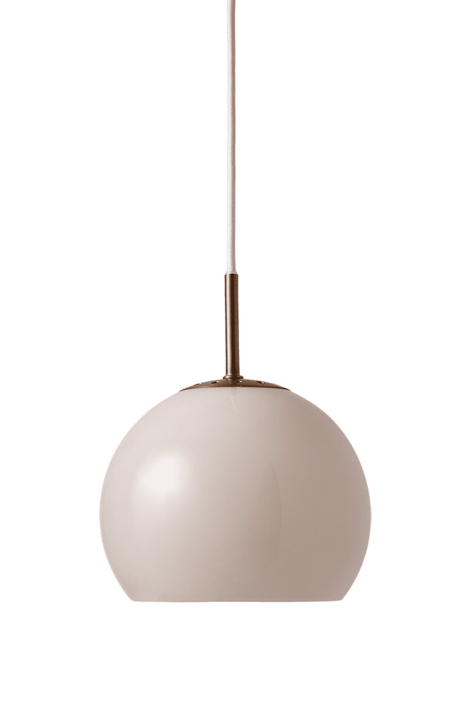 Ball Glass Pendelleuchte Ø18, sand grey