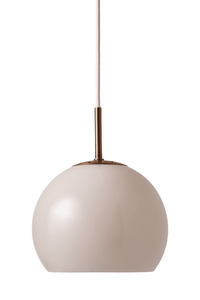 Ball Glass Pendelleuchte Ø25, sand grey