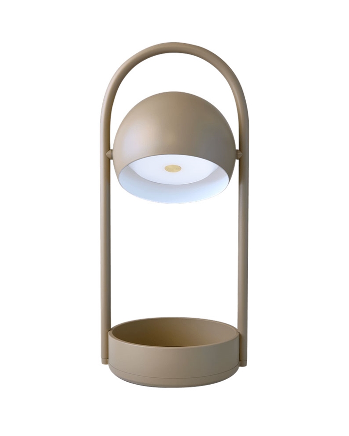 Ball Portable batteriebetriebene Lampe / Tischlampe, sand grey