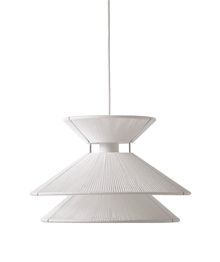 Kiku Pendelleuchte, weiß/Stahl