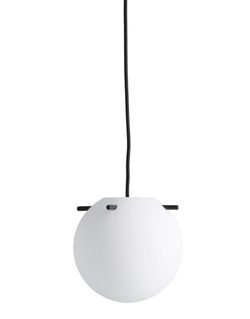 Koi Pendelleuchte Ø19, opal/schwarz