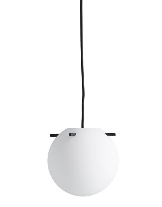 Koi Pendelleuchte Ø19, opal/schwarz