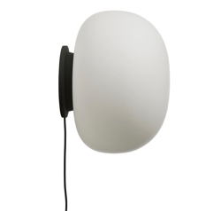 Supernate Wandleuchte Ø38, opal/schwarz