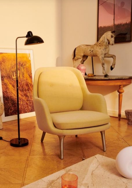 Kaiser idell 6580-F Stehlampe, matt schwarz