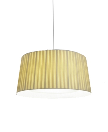 GT5 Pendelleuchte Ø62, Natur mit weißer Aufhängung