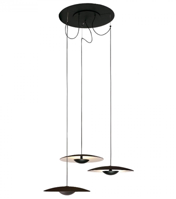 Ginger Cluster 3xØ20 Pendelleuchte, Wenge-Weiß