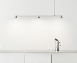 Hat Linear small Pendelleuchte, warmgrau