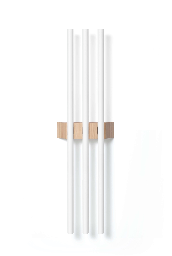 Minimism Triple Wandleuchte, Eiche