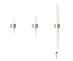 Minimism Wandleuchten, Eiche