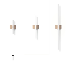 Minimism Wandleuchten, Eiche