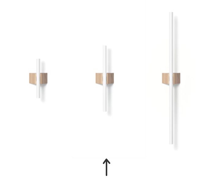 Minimism Wandleuchten, Eiche