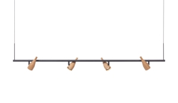 Timber Line 4 Pendelleuchte, Eiche