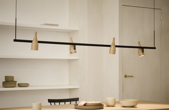 Timber Line 4 Pendelleuchte, Eiche