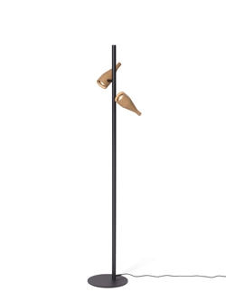 Timber Lounge Double Stehlampe, Eiche