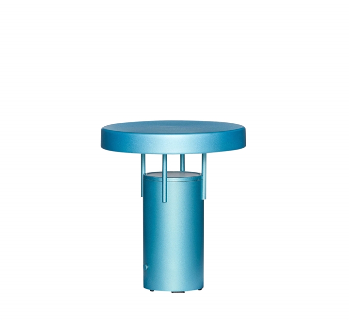 BringMe Portable Tischleuchte / Batterielampe mini, metallic turquoise