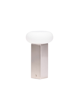 Low Portable Akku-Lampe / Tischlampe, Nickel