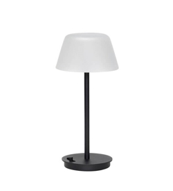 Salon Tischlampe / Batterielampe, schwarz