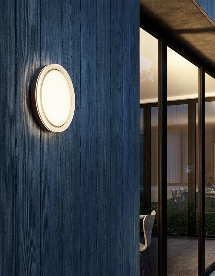 Lisc Außenwandleuchte / Deckenleuchte, anthrazit