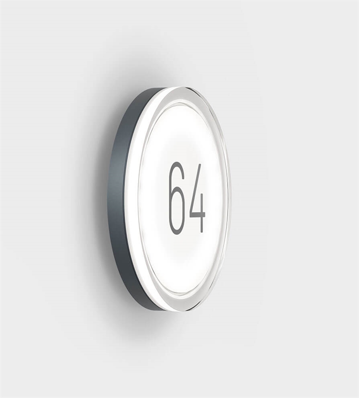 Lisc Number Außenwandleuchte, anthrazit