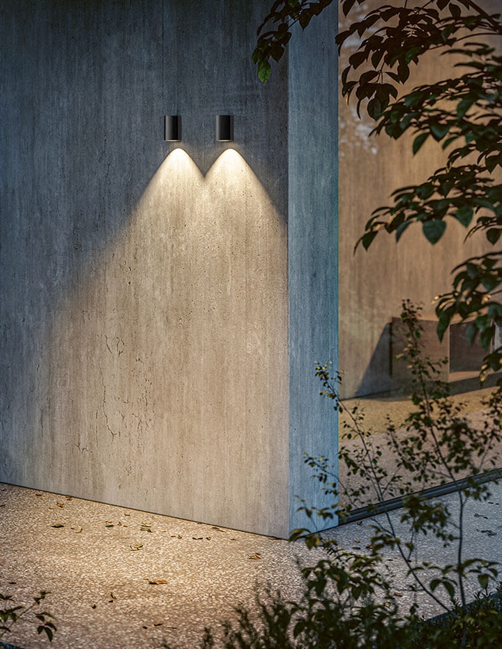 Scap down Außenwandleuchte, deep black