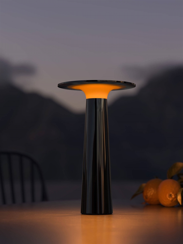 Lix Akku-/Tischleuchte, dark chrom